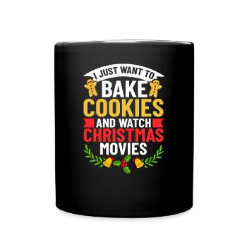 Christmas Baking Cookies Cookies Gingerbread - Full Colour Mug - black - Front