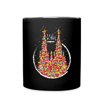 Cathédrale de Cologne Carnaval Carnaval Costume de remplacement Jeck - Mug uni - noir - Devant