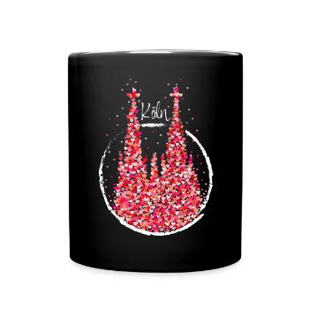Carnaval de la cathédrale de Cologne Confettis du carnaval Kölnerin - Mug uni - noir - Devant
