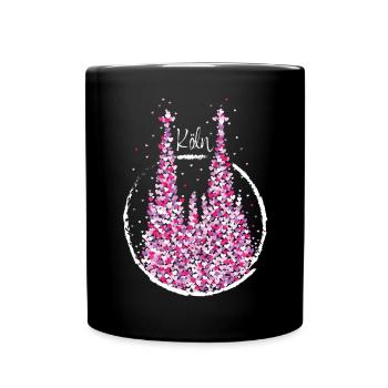 Kölner Dom Karneval Konfetti Kölsch Kölle Colonia - Tasse einfarbig - Schwarz - Vorne
