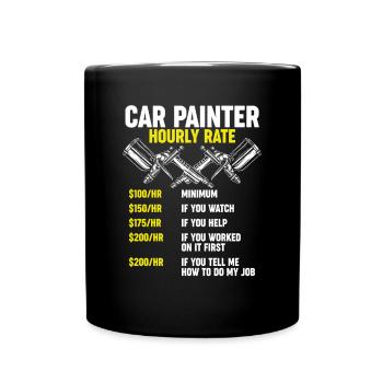 Tarif salarial de peintre automobile - Mug uni - noir - Devant