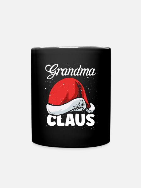Weihnachtsmann Oma - Tasse einfarbig - Schwarz
