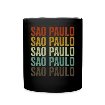Sao Paulo Brasilien Retro Vintage - Tasse einfarbig - Schwarz - Vorne