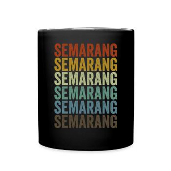 Semarang Indonesia Retro Vintage - Full Colour Mug - black - Front