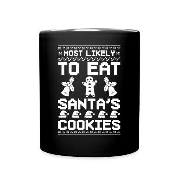 Biscuits de Noël Biscuits Cuisson Biscuits de Noël - Mug uni - noir - Devant