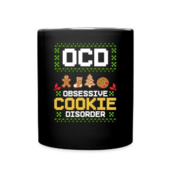 Biscuits de Noël Biscuits Cuisson Biscuits de Noël - Mug uni - noir - Devant