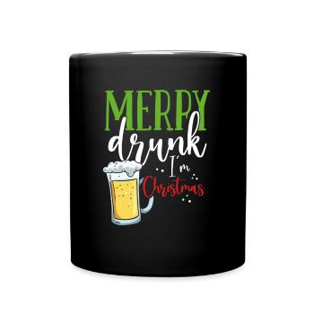 Joyeux ivrognes à Noël - Mug uni - noir - Devant