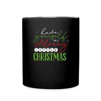 Ein frohes Weihnachtsfest - Tasse einfarbig - Schwarz - Vorne