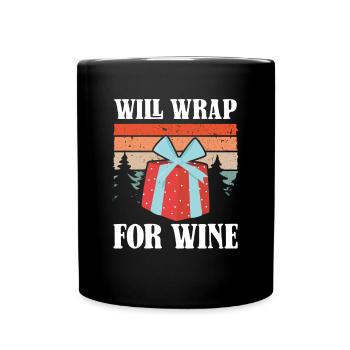 Échange de vin - Mug uni - noir - Devant