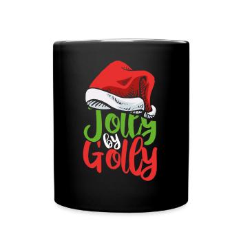 Verdammt gut drauf an Weihnachten - Tasse einfarbig - Schwarz - Vorne