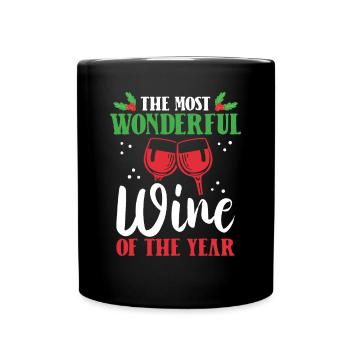 Le plus beau vin de l’année - Mug uni - noir - Devant
