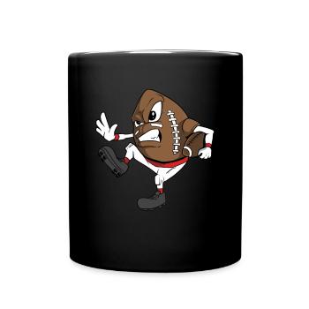American Football Wilde Receiver Quarterback - Tasse einfarbig - Schwarz - Vorne