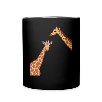 Giraffe Lover Zoo Giraffes - Full Colour Mug - black - Front