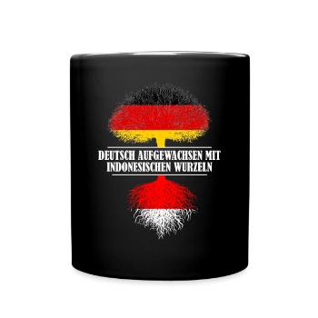 Deutsch mit indonesischen Wurzeln - Tasse einfarbig - Schwarz - Vorne