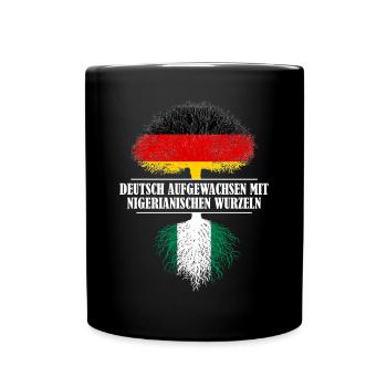 Deutsch mit nigerianischen Wurzeln - Tasse einfarbig - Schwarz - Vorne