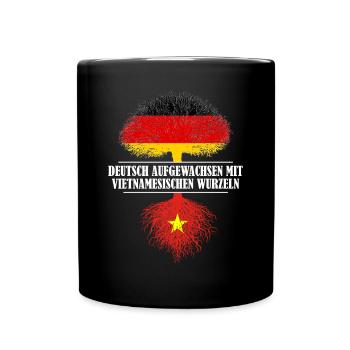 Deutsch mit vietnamesischen Wurzeln - Tasse einfarbig - Schwarz - Vorne