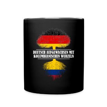 Deutsch mit kolumbianischen Wurzeln - Tasse einfarbig - Schwarz - Vorne