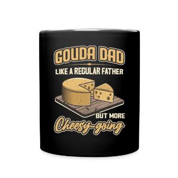 Gouda Dad - But With More Cheese Lust - Full Colour Mug - black - Front