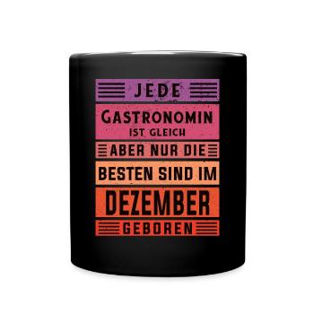 Restaurant Wirt Geburtstag Dezember geboren - Tasse einfarbig - Schwarz - Vorne