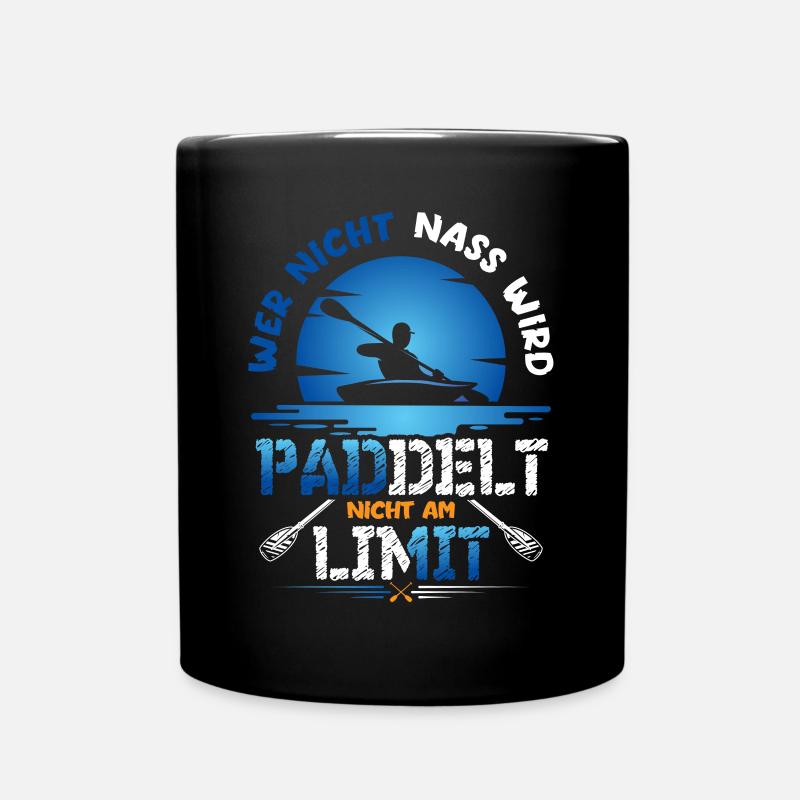 Kanu Kajak Paddeln - Tasse einfarbig - Schwarz