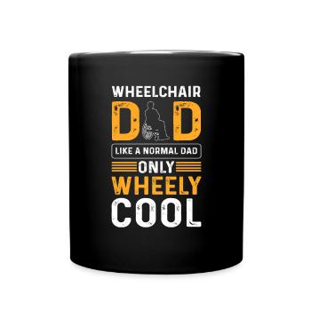 Rollstuhl-papa. Rollstuhl-papa. Handicap - Tasse einfarbig - Schwarz - Vorne
