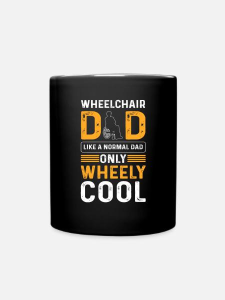 Rollstuhl-papa. Rollstuhl-papa. Handicap - Tasse einfarbig - Schwarz
