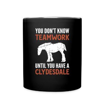 Le travail d’équipe n’est connu que lorsque vous avez un - Mug uni - noir - Devant