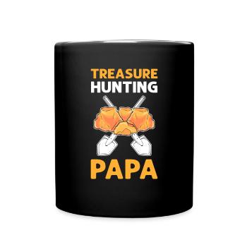 Treasure hunt dad. Gold panning. Gold miners - Full Colour Mug - black - Front