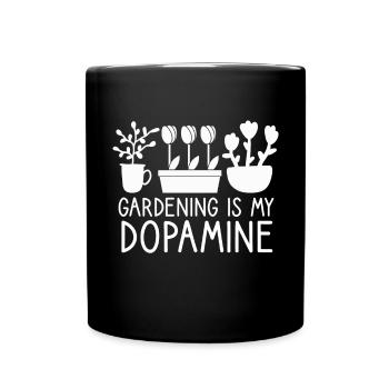 Le jardinage est ma plante verte de jardin dopaminergique - Mug uni - noir - Devant