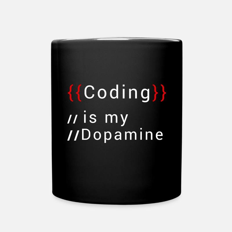 Drôle de codage est mon codeur de dopamine - Mug uni - noir