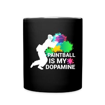 Le paintball est mon paintball drôle de dopamine - Mug uni - noir - Devant