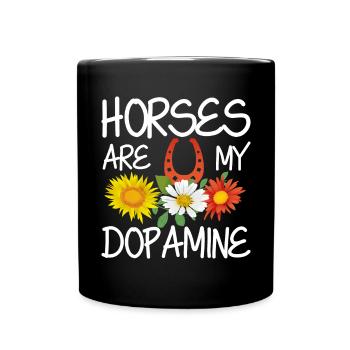 Les chevaux sont mon amoureux de l’équitation dopaminergique pour - Mug uni - noir - Devant