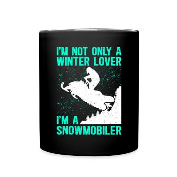 Snowmobile Snowmobile Gift - Full Colour Mug - black - Front