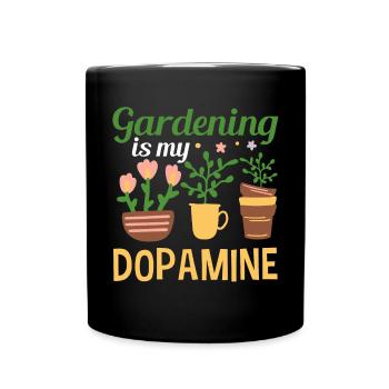 Le jardinage est ma plante verte de jardin dopaminergique - Mug uni - noir - Devant