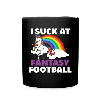 Ich Lutsche Am Fantasy Football -Verlierer - Tasse einfarbig - Schwarz - Vorne