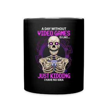 gamer gaming gaming video games gift - Full Colour Mug - black - Front