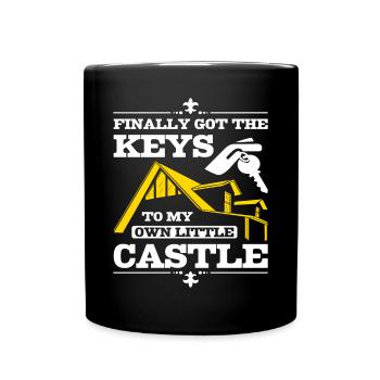 Finally got the keys to my own little castle - Full Colour Mug - black - Front