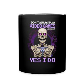 gamer gaming gaming video games gift - Full Colour Mug - black - Front