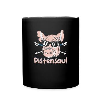 Skieurs Pistensau Ski - Mug uni - noir - Devant