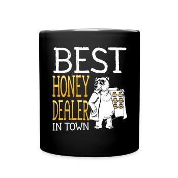 Bester Honighändler Der Stadt Imkerei Imker - Tasse einfarbig - Schwarz - Vorne