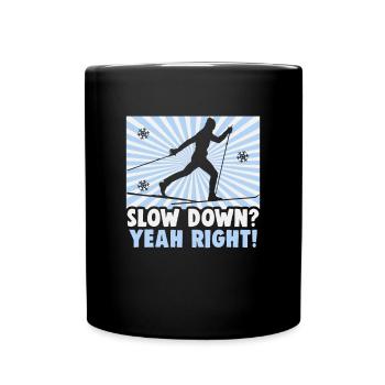 Cross-country biathlon cross-country skiers - Full Colour Mug - black - Front
