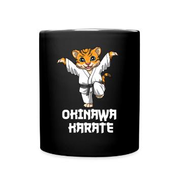 Okinawa Karate Tiger Crane Kick - Karate - Tasse einfarbig - Schwarz - Vorne