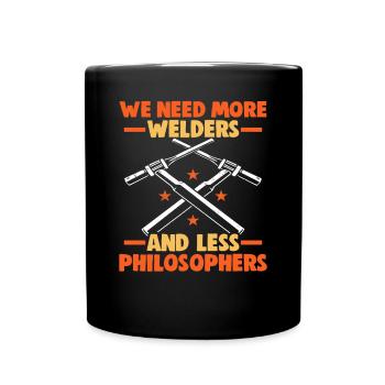 Conception de slogan de soudeur pour les métallurgistes - Mug uni - noir - Devant