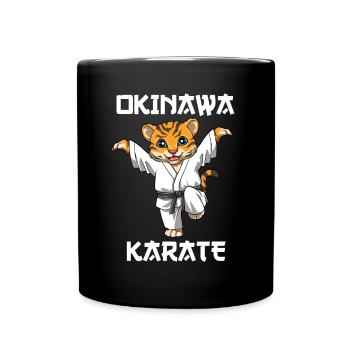Karate Tiger Crane Kick - Karate Kampfsport - Tasse einfarbig - Schwarz - Vorne