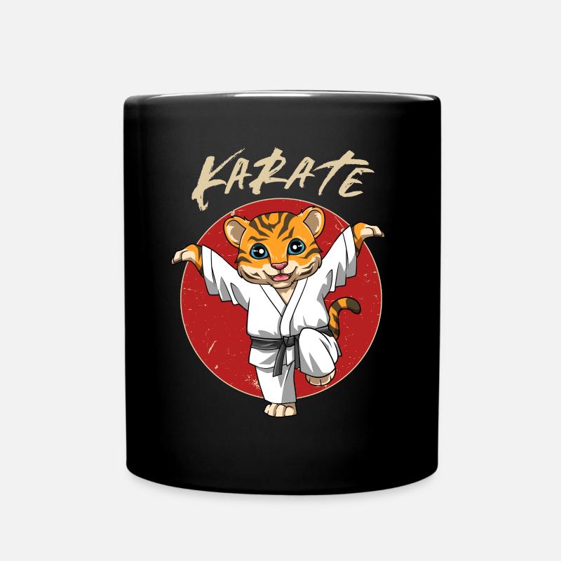 Karate Tiger Crane Kick - Karate Kampfsport - Tasse einfarbig - Schwarz