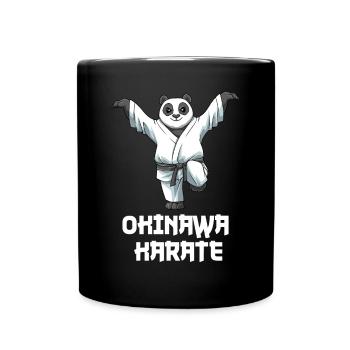 Okinawa Karate Panda Crane Kick - Karate - Tasse einfarbig - Schwarz - Vorne