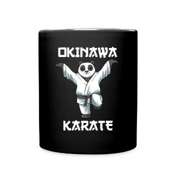 Karate Panda Crane Kick - Karate Japanische - Tasse einfarbig - Schwarz - Vorne