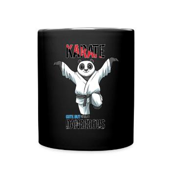 Lustiger Panda-Kranich-Kick - Niedlicher, aber - Tasse einfarbig - Schwarz - Vorne