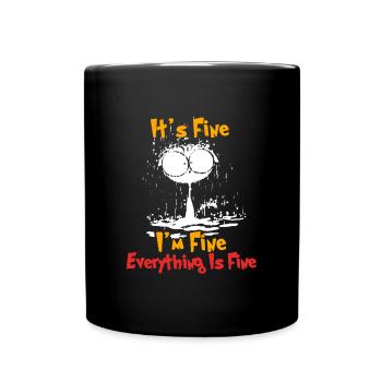 Cat, cat friend, humor, motivation, gift - Full Colour Mug - black - Front