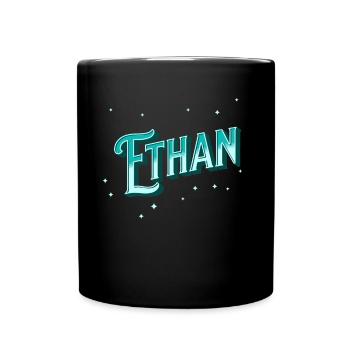Ethan Namen personalisiert - Tasse einfarbig - Schwarz - Vorne